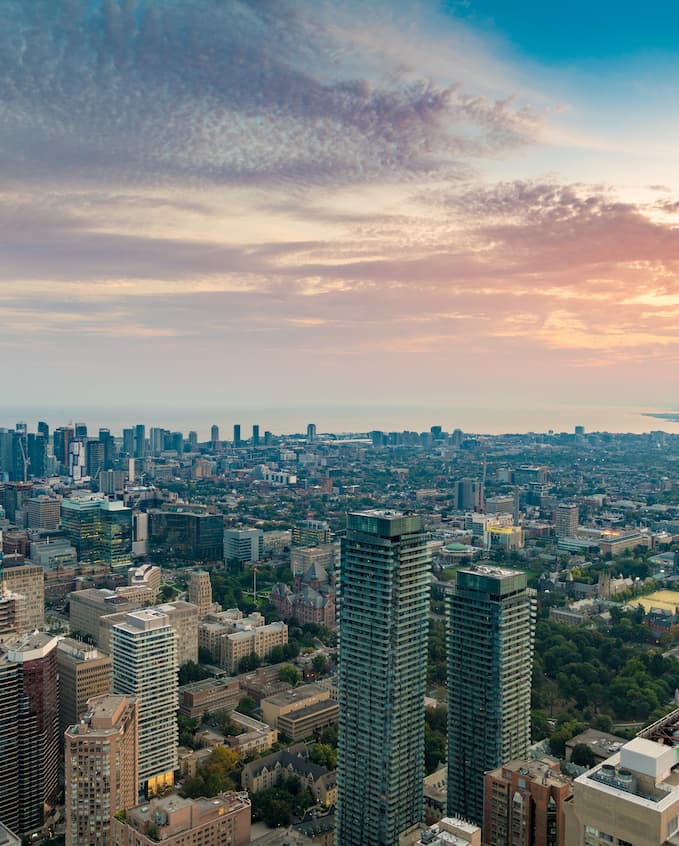 Overview of One Bloor's exterior designs providing unparalleled views of the surrounding cityscape